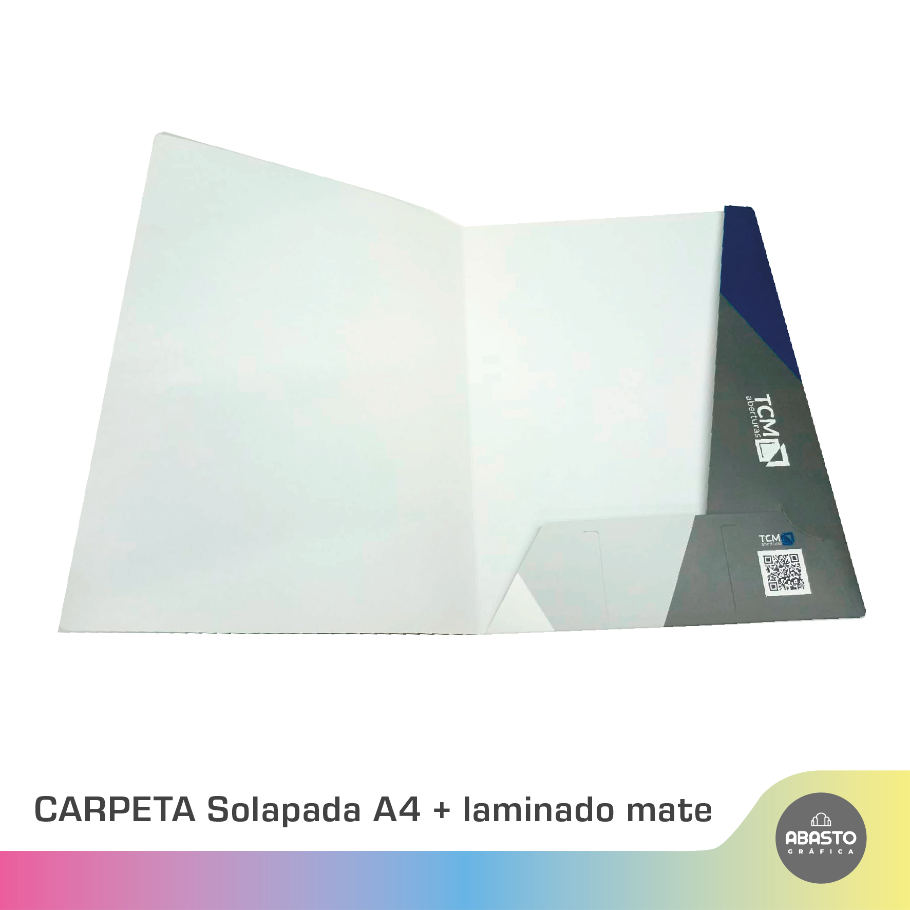 carpeta solapada A4 + laminado mate