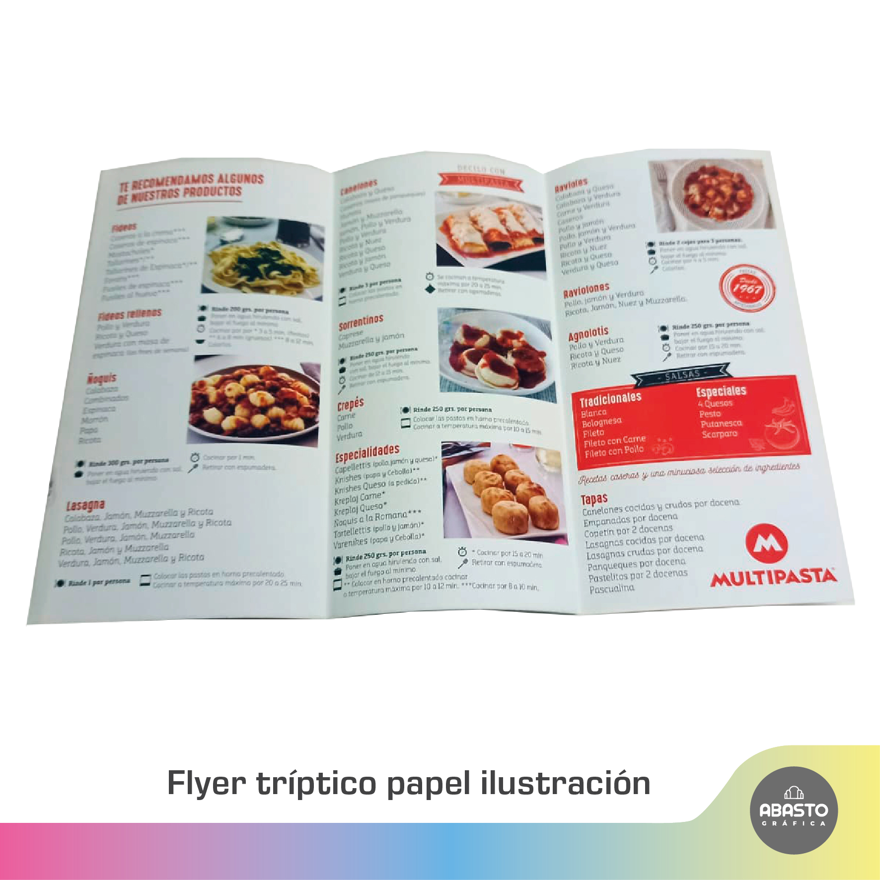 Flyer triptico papel ilustracion